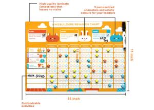 Wholesale 16&quot;x12&quot; Magnetic Whiteboard Chore Reward Chart w/Dry Erase for 3 Kids from china suppliers