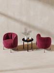 Velvet Hotel Bedroom Furniture Luxury Fuchsia Solo Dining Chair