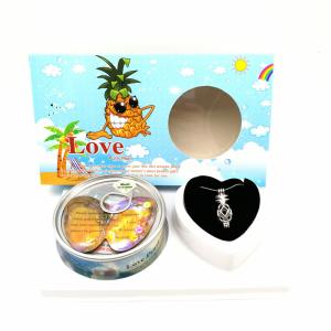 Wholesale Nice Gift Love Pearl and Wish Pearl Gift Set With Neckalce and Pineapple Cage Pendant from china suppliers