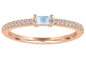 Wholesale Blue Moonstone 9K Gold Ring 5×2.5MM 0.20ct Weight For Engagement from china suppliers