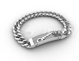 Wholesale Top Quality Europe Fashion Stainless Steel Genuine Leather Silicone Bangle Bracelet ADB235 from china suppliers