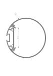 D60mm pvc led profile for suspending led tube light