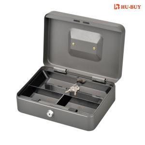 Wholesale Three Cell Metal Cash Box With Lock Coin Storage Money Safe Wear Resistance from china suppliers