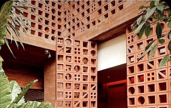 Construction Material Ventilated Block For Wall Decorative Terracotta Brick Hollow