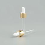 Small Essential Oil Glass Dropper 18/410 Shiny Gold Aluminium Dropper