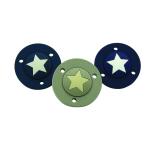Soft Elastic Sanitary CPSIA Baby Teething Pacifier Laser Printed Logo