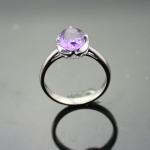 925 Silver Jewelry 7mmx9mm Oval Amethyst Cubic Zirconia Ring (R279)