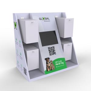 Wholesale Retail Store Cardboard Display Stand Pet Food Paper Display Stand With LCD Screen from china suppliers