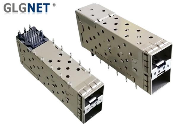 Quality Integrated SFP Solutions Cage 2x1 Copper Alloy Pree Fit Mounting for sale