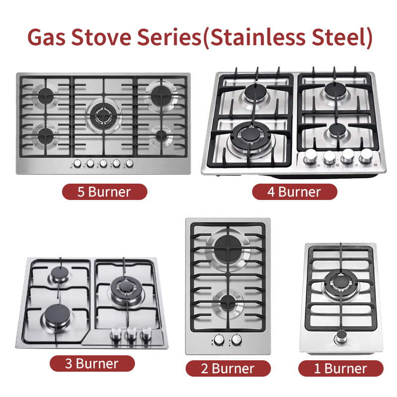 Built In 5 Burners Gas Hob Stove Gas Cooktop Flameout Protection