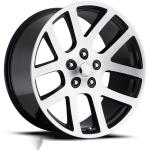 20" SRT10 Machine Black All Season Tires Wheels Rims RAM 1500 2WD 4WD 5x5.5