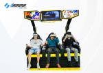 Three Person 9D Virtual Reality Cinema With Led Lights High ROI Cartoon Design