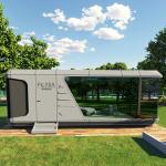 ‌Lakeside Capsule Retreat‌: Immersive 270° Vistas Through Floor-to-ceiling Smart