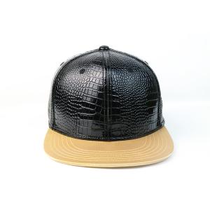 Wholesale 3D Embroidery PU Flat Brim Snapback Hats / Hip Hop Fluorescent Cap from china suppliers