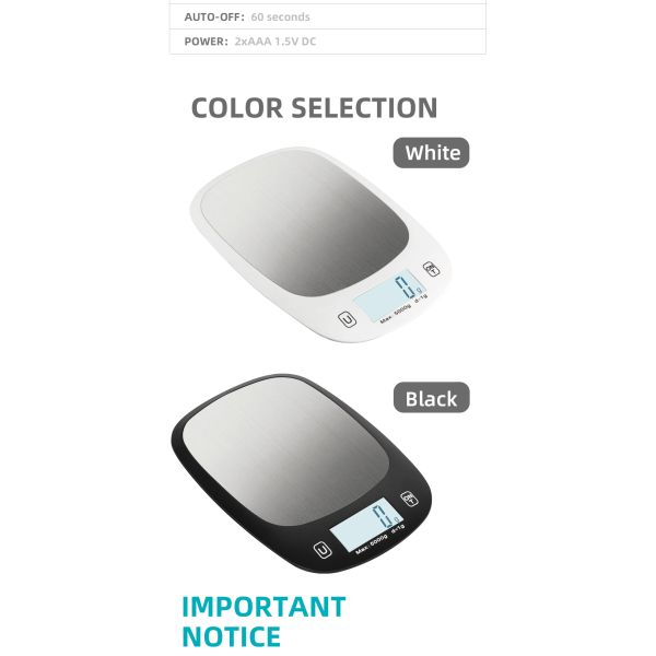 Certified Kitchen Scales Waterproof Multifunction Digital Kitchen Weighing Scale for Accurate Nutritional Measurements