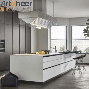 Wholesale Solid Wood Door Panel Modular Kitchen Cabinets Modern Design Aluminium Profile Furniture from china suppliers
