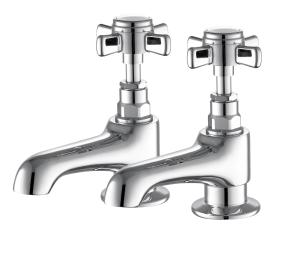 Wholesale 1/2 Pair Traditional Brass Bathroom Taps Polished Ceramic Valve Core from china suppliers