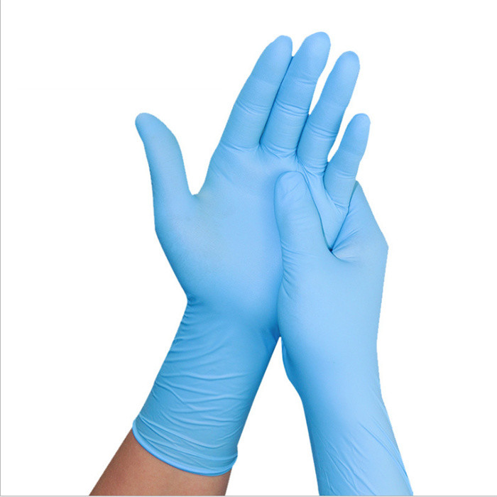 5.0g Disposable Medical Nitrile Gloves , Blue XL Disposable Nitrile Gloves