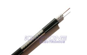 Wholesale Digital Video Black Dual RG6 Siamese Cable / 75 Ohms 18 AWG Coaxial Cable from china suppliers