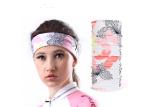Multifunctional Seamless Wear Scarf , White Multipurpose Bandana Low Fiber
