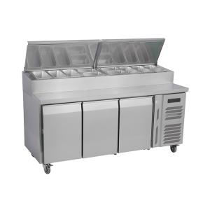 Wholesale 3 Doors Refrigerated Pizza Prep Table from china suppliers