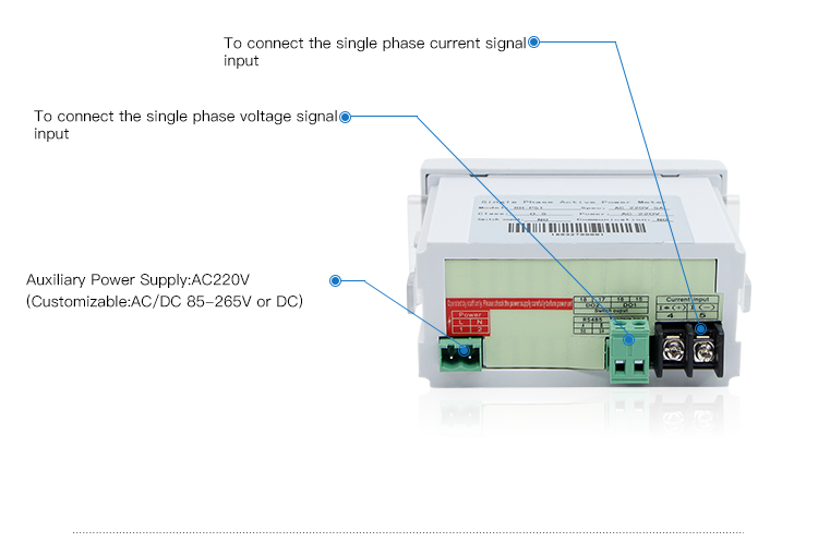 48*96mm Digital LED display single phase att meter ith 9999