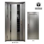 Swing Left grey Homes Stainless Steel Swing Door house door opens outward