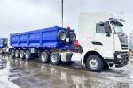1310mm Wheel Base 3/4 Axle 30-35cbm 60-100 Tons Dumper Dump Tipper Truck Semi