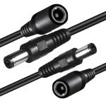 Male to Female 5.52x1 5.5x2.5 3.5x1.35 4.0x1.7mm DC Power Extension Cable for