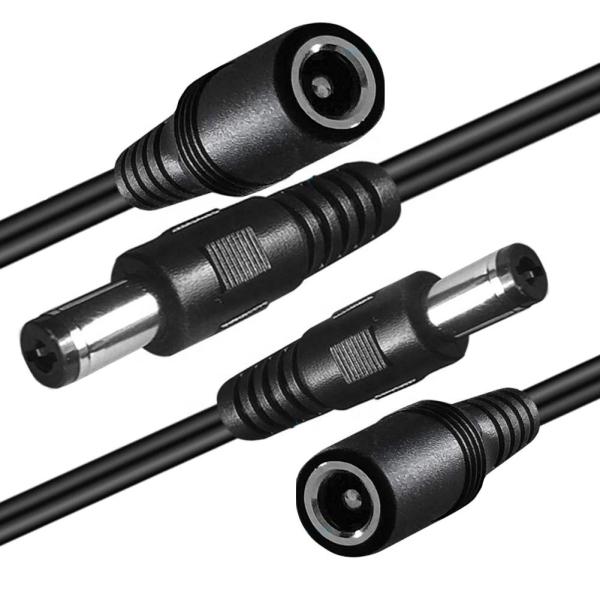 Male to Female 5.52x1 5.5x2.5 3.5x1.35 4.0x1.7mm DC Power Extension Cable for