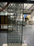 Decorative beveled glass for wood doors wiht black caming