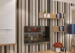 Commercial Contemporary Wall Coverings with Wide and Narrow Stripes , PVC