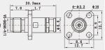 K2.92 Female 4-hole Flange Stainless Steel RF Coax Connector for MF30/MF30A