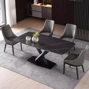 Wholesale Contracted Style Black Metal Legs Dining Chairs Without Armrest Fade Resistance from china suppliers