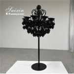Glass Candelabra Black Wedding Candle Holder For Event Centerpieces