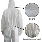 CE En14126 Protective Microporous Nonwoven Disposable Hooded Zipper Coveralls