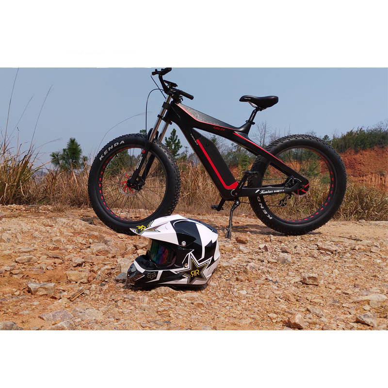 Powerful Carbon Fiber Electric Mountain Bicycle with and Lithium Battery Power Supply