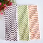Stripe Bulk Packed Plastic And Paper Straws For Home School Cocktail Wedding
