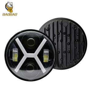 Wholesale Harley 5.75 Inch White Yellow Circle Available LED Bike Fancy Headlight from china suppliers