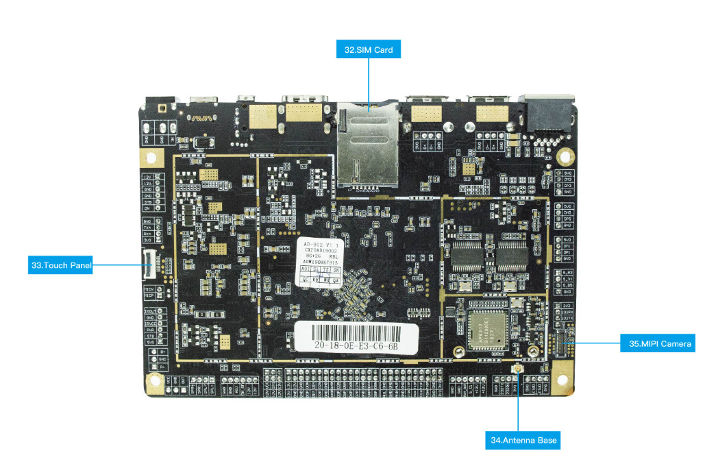 Android 8.0 RK3288 EDP Industrial ARM Board For LCD Digital Signage