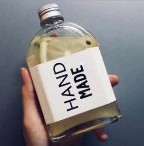 Wholesale Beverag Juice Wine Flat Glass Water Bottle 12.3oz 17.7*8.6cm from china suppliers