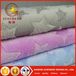 2018 hot sale 3mm brushed embossed star design minky fabric manufacturer