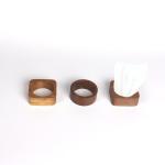 Walnut wood napkin holder tissue ring for restaurant napkin rings-High quality