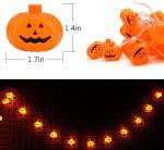 Halloween String Lights LED Pumpkin Holiday for Outdoor Decor 8 Modes Fairy