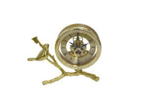 Wholesale Table Stainless Steel Skeleton Clock Vintage Design With Brass Support from china suppliers