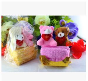 Wholesale New creative promotion gift product wedding gift bear towel with gift box from china suppliers