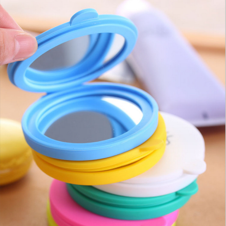 Travel Makeup Round Makeup Compact Folding Portable Mirror Modern Design for Gift