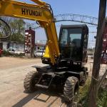 Used Hyundai Digger R60W Secondhand 6ton Wheel digging Excavator