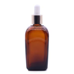 Wholesale Square Glass Amber Essential Oil Bottles 15ml 25ml 35ml 50ml 100ml With Dropper from china suppliers