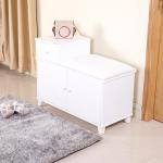 E1 MDF 0.082m3 CBM Wooden Shoe Cabinet Paralleled Double Door